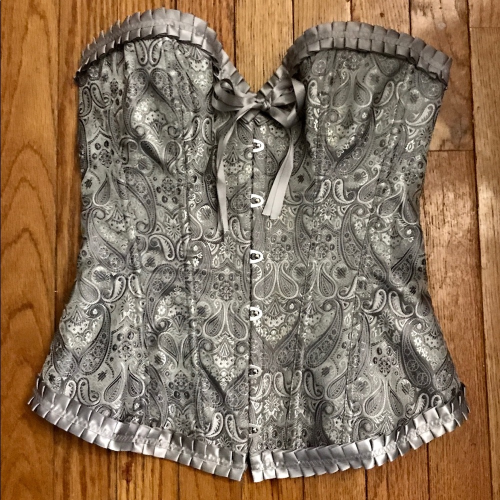 Silver grey bustier size s/m